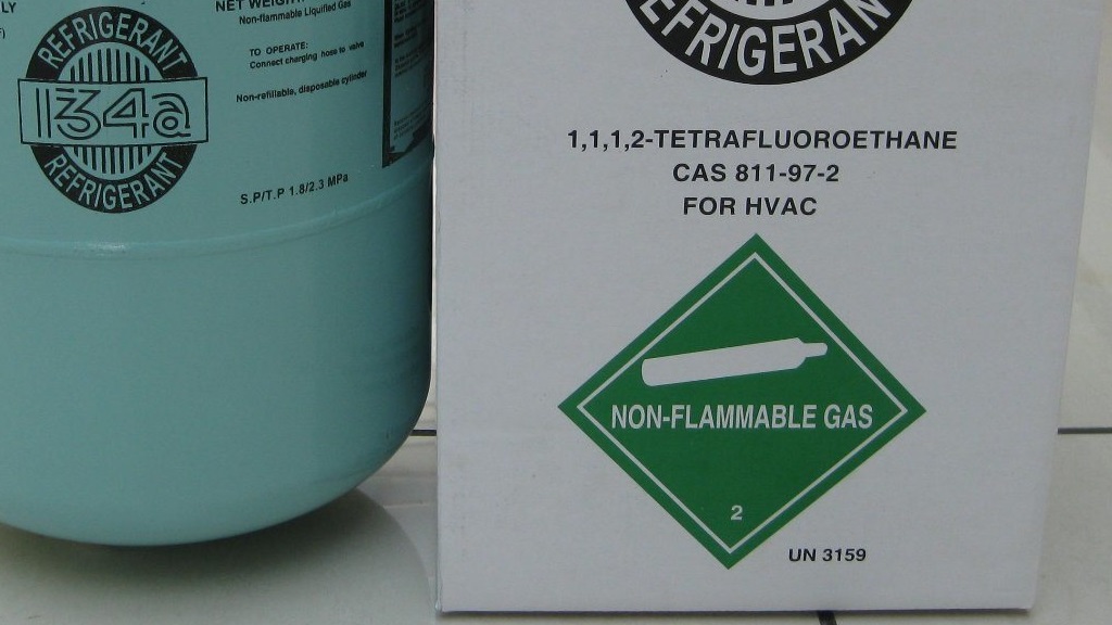 Refrigerant r134a: markings on the box